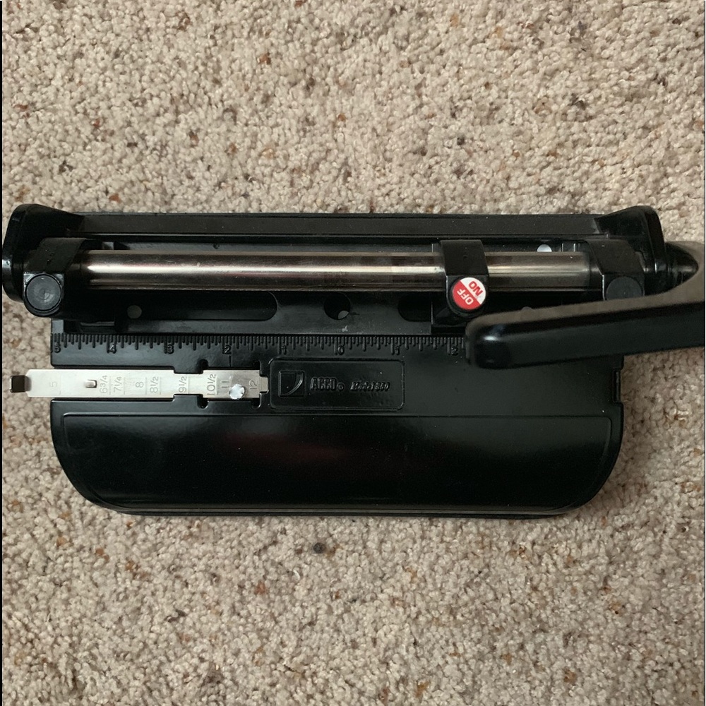 Vintage Industrial Heavy Duty 3 Hole Paper Punch